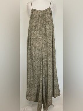 Kori America Boho Wide Leg Jumpsuit Roper Medium Comfort Flowy Hipster Vacation